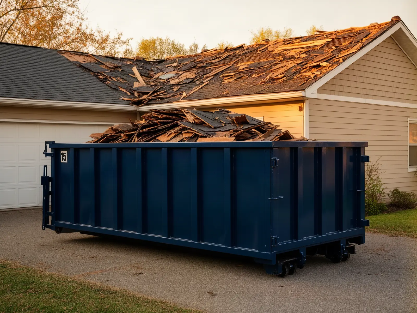 Roll-off dumpster from Golden State Container Rental in Brentwood, CA